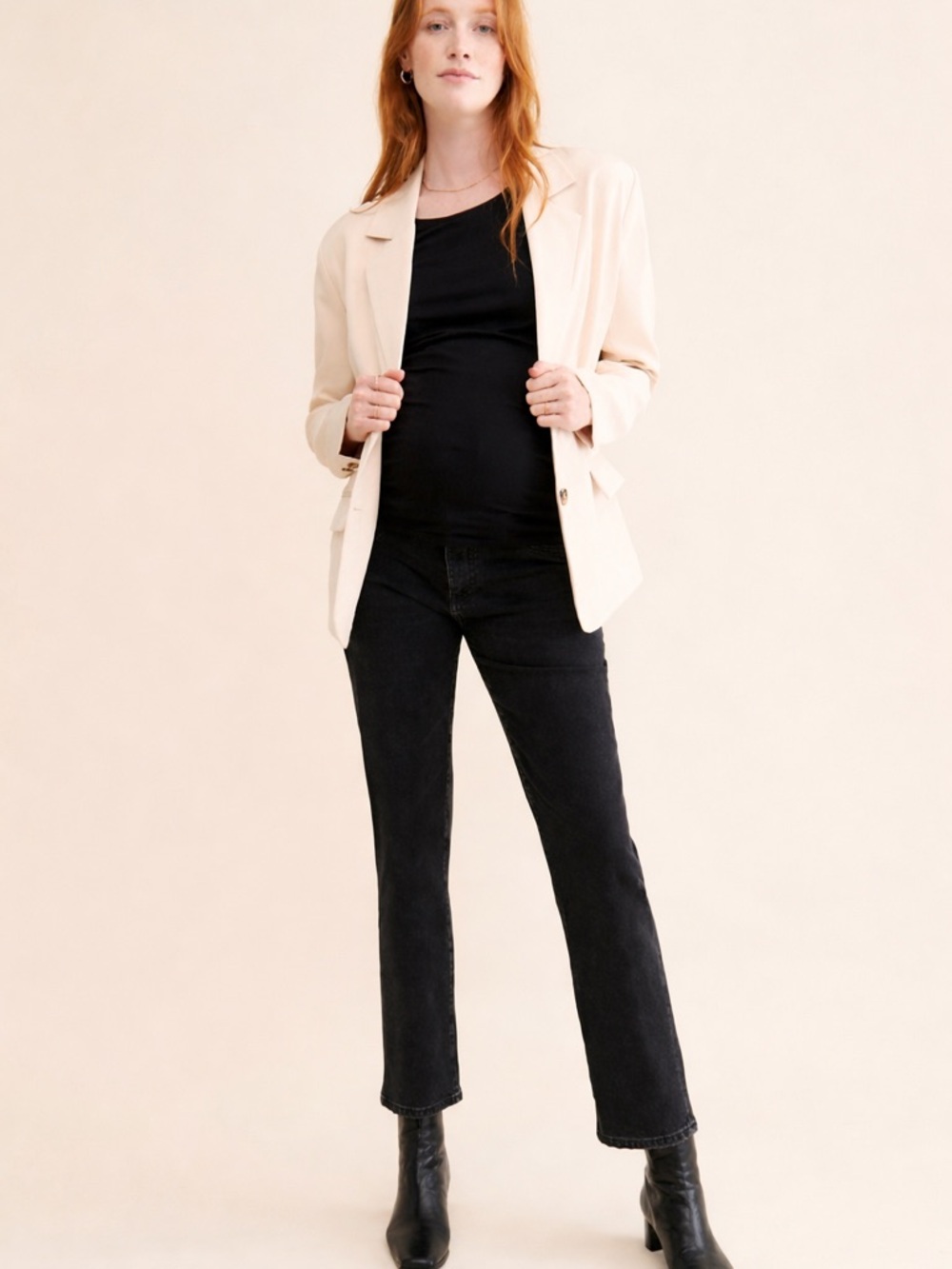 DL1961 Women’s Maternity Enora Cigarette Jean faded black